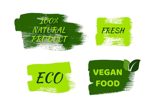 Green natural bio labels