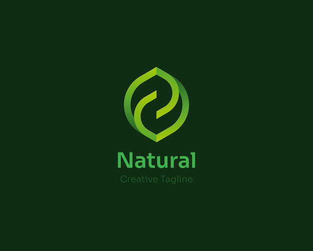 ベクトル 緑の自然の葉の庭のロゴ