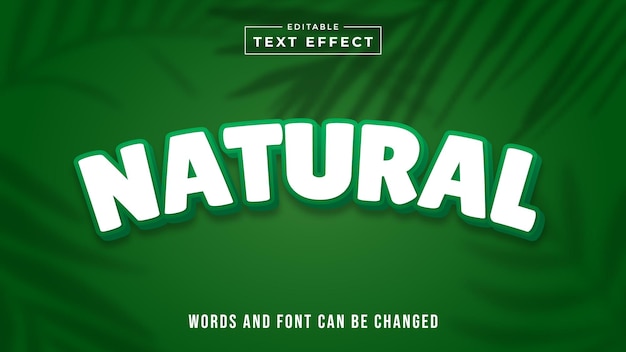 Green natural text style effect