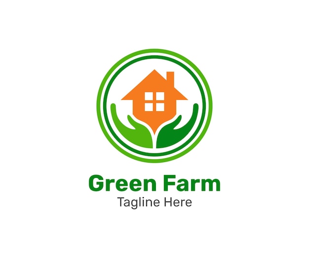 Green nature farm logo design for company