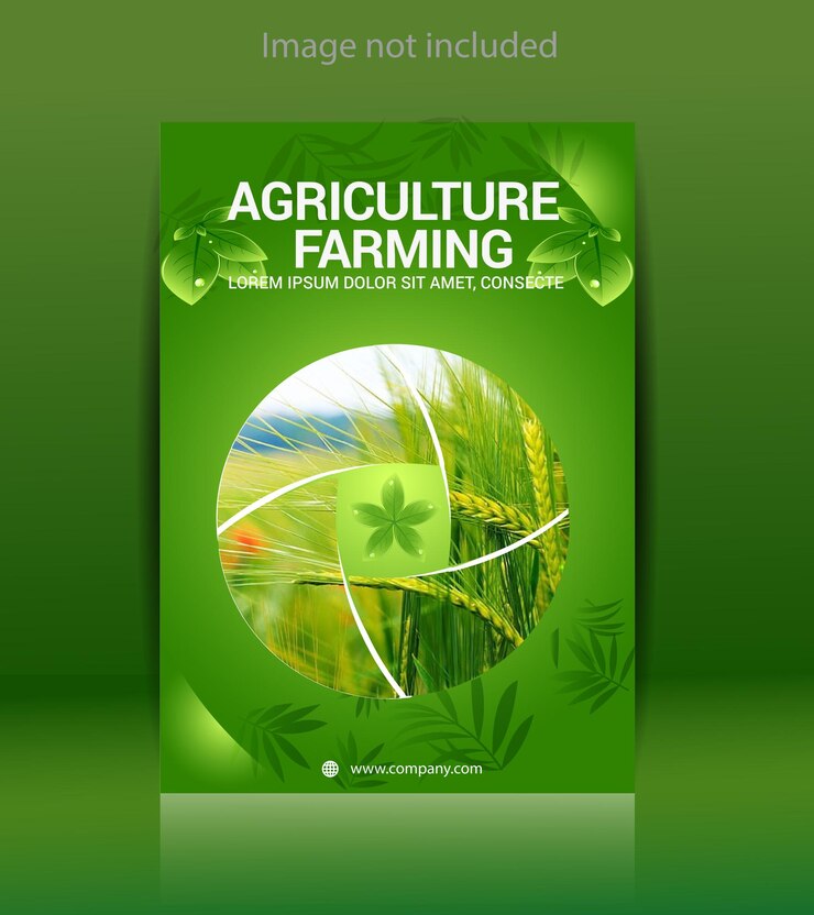 Vector green nature flyer design