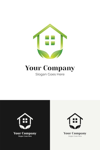 Green Nature House Logo for Company Branding