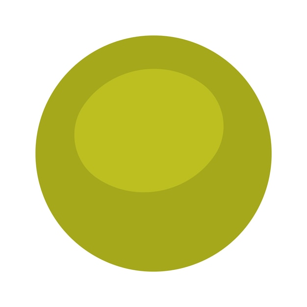 Green olive fruit flat icon organic food