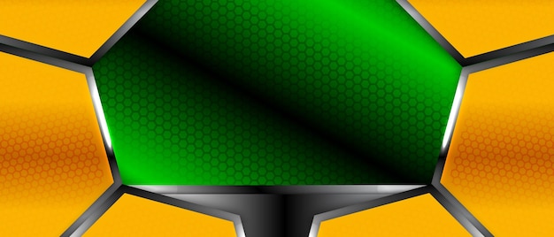 Green orange metal background 14