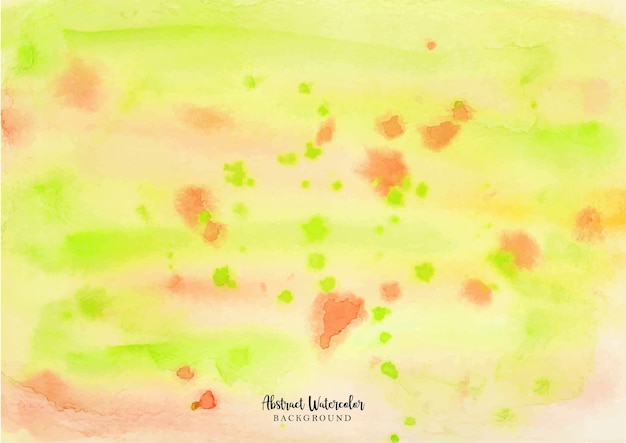 Green and orange splash abstract watercolor background