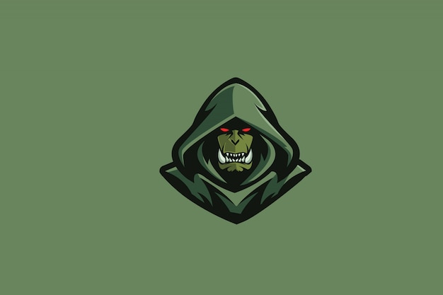 Vector green orc e sports-logo