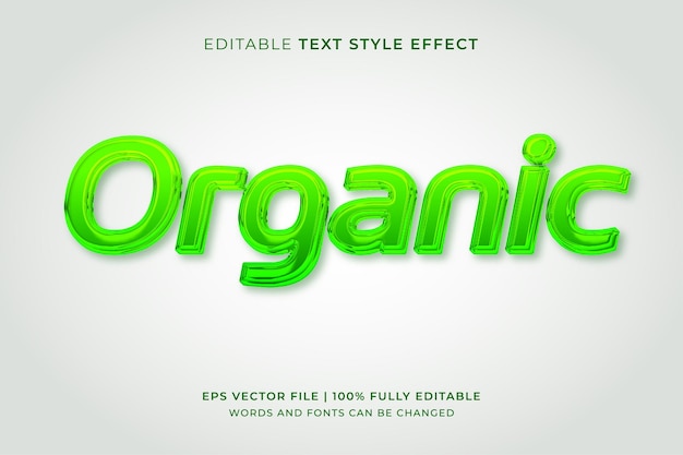 Green Organic Editable Text Effect