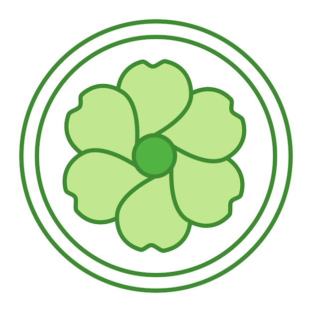 Vector green organic linen icon