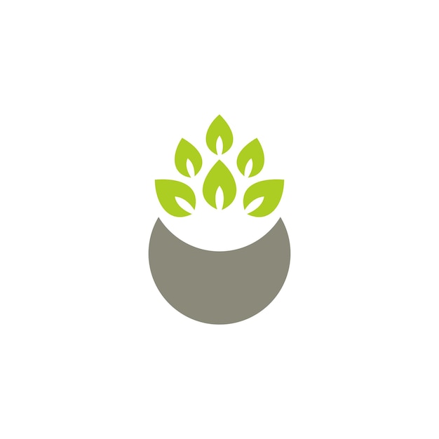 Векторное изображение логотипа зеленой органической природы
