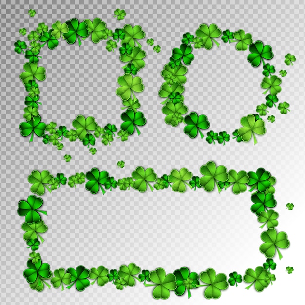 Vector green paper cut saint patrick day