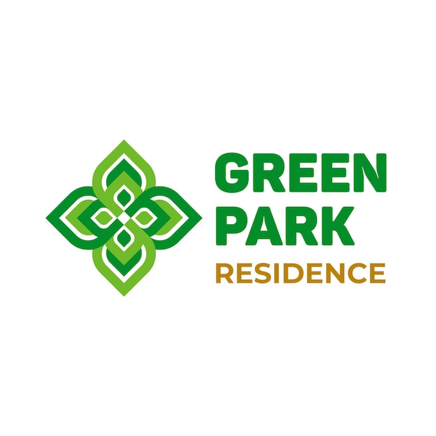 green park logo template in flat design style