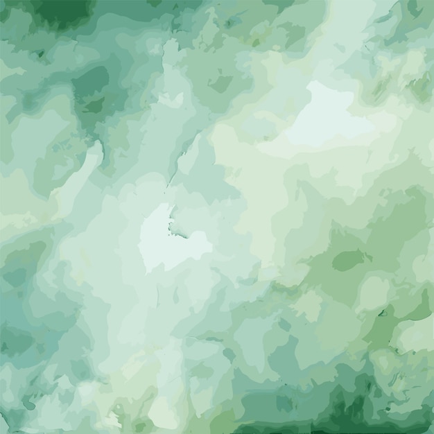 Green pastel watercolor background illustration