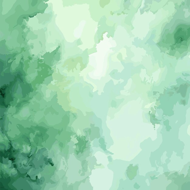 Green pastel watercolor background illustration