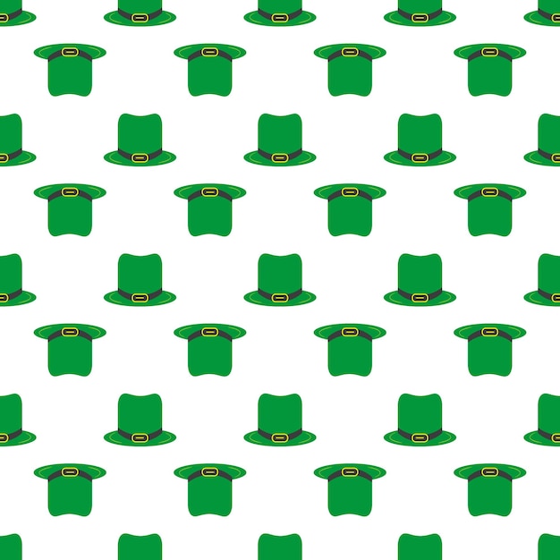 Green patrick hat on white background Party decoration Happy festive background  National symbol