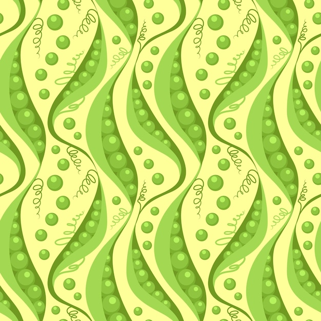 Green peas seamless pattern background