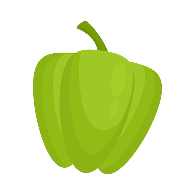 Green pepper icon Fresh vegetable Healthy farm food concept