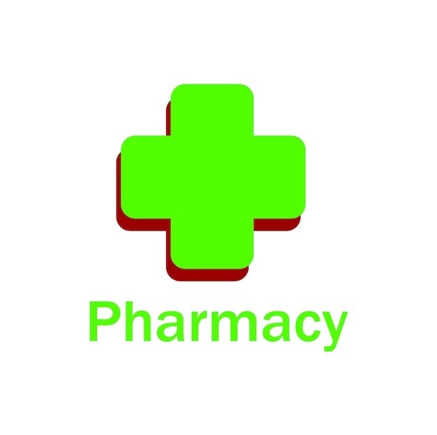 Vector green pharmacy logo design