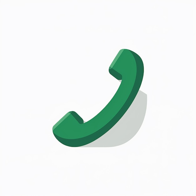 a green phone that is on a white background