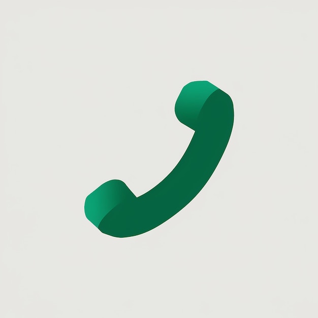 a green phone that is on a white background