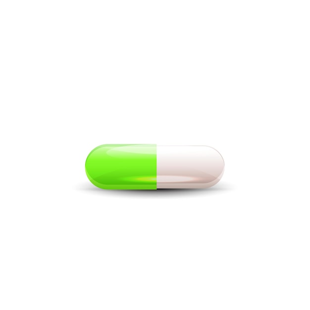 Vector green pill