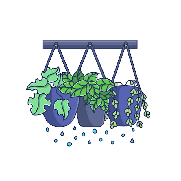 Green plant cartoon illustration