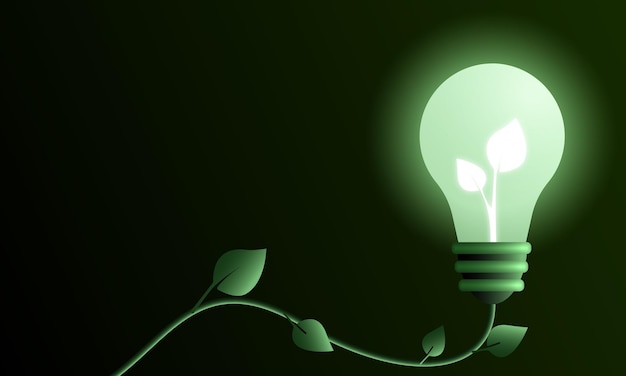 green plant in light bulbgreen energy and alternative sources conceptecology and environment
