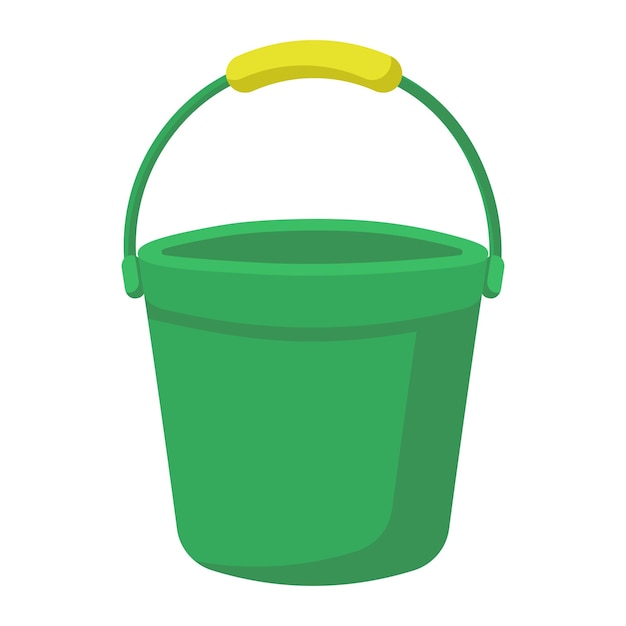 Green plastic bucket