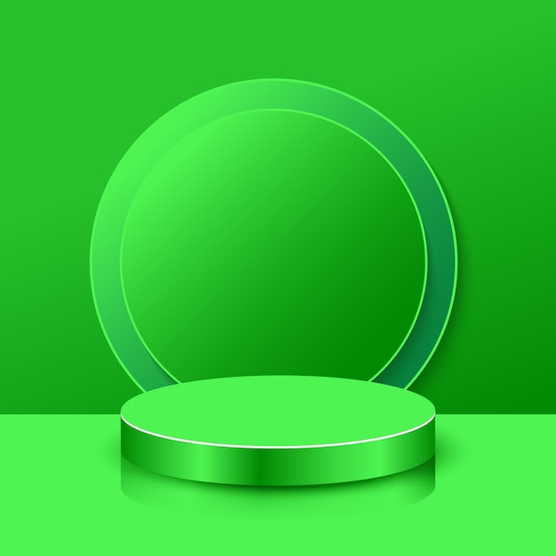 Green podium product display background