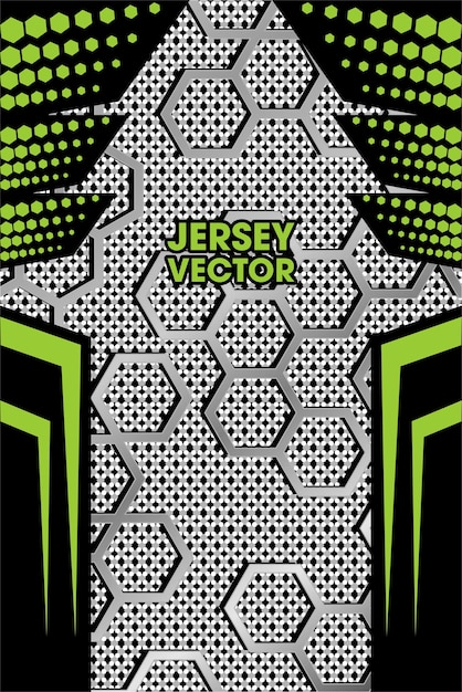 GREEN POLYGON AND WAVE VECTOR FOR JERSEY BACKGROUND