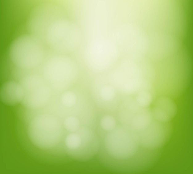 Vector green poster and bokeh and blur