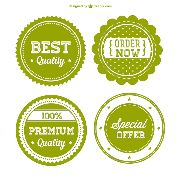 Green premium sale badges