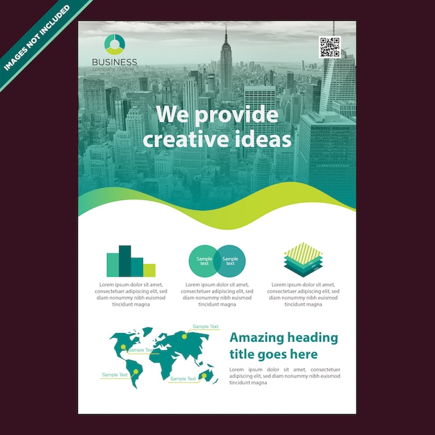 Green professional brochure for business