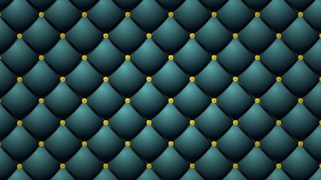 Green quilted leather background