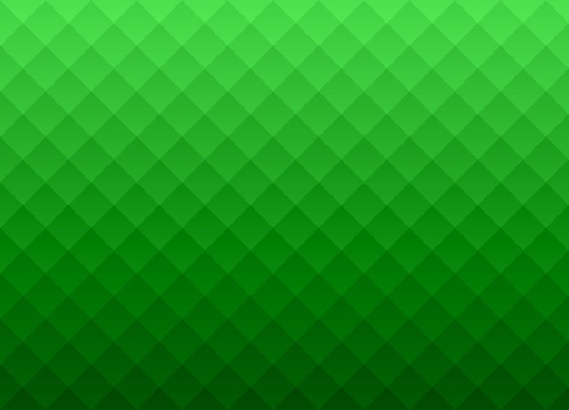 緑のキルティング正方形のモザイクのシームレスなパターン ベクトル テンプレート。室内装飾品の背景を抽象化します。