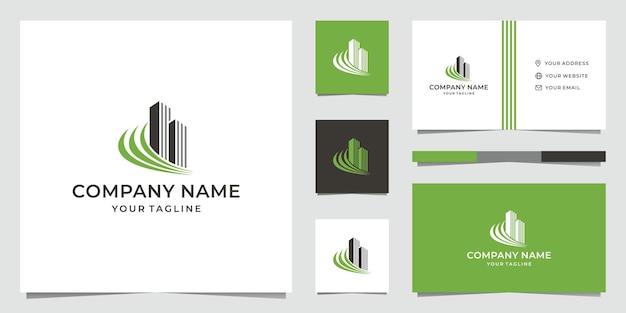 Дизайн логотипа зеленой недвижимости