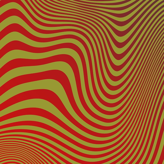 A green and red background with a wavy pattern that is called wave.