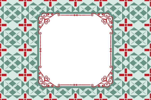 Green red card pattern design print wallpaper background pattern vector