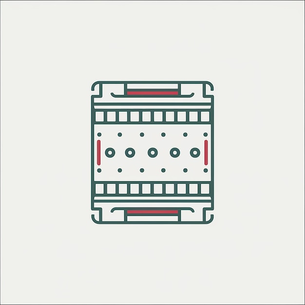 a green and red design of a calculator