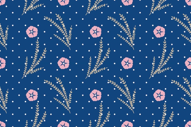 Foglie di piante di fiori rossi verdi carta da parati di design grafico set di modelli di sfondo vettore gratuito