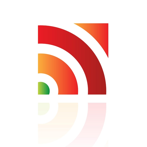 Green Red and Orange Square Wifi Logo Icon