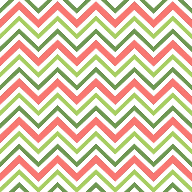 Vector green red seamless pattern in zig zag classic chevron background gr cute graphic geometric textile paper design