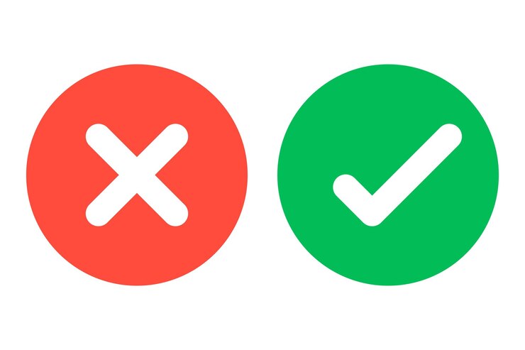 Vector a green and red signcheck mark icons in green and red use these tick marks and cross