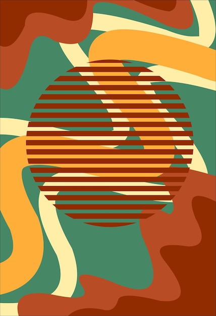 Vector green and redbrown abstract