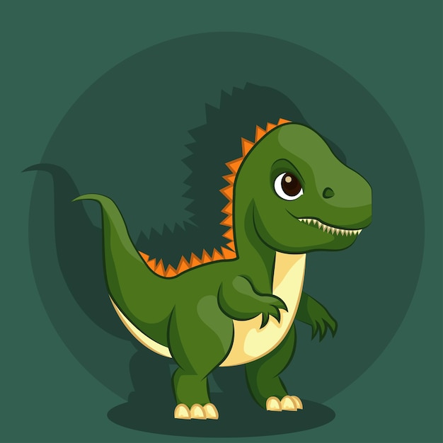 Green roaring tyrannosaurus Prehistoric carnivorous dinosaur