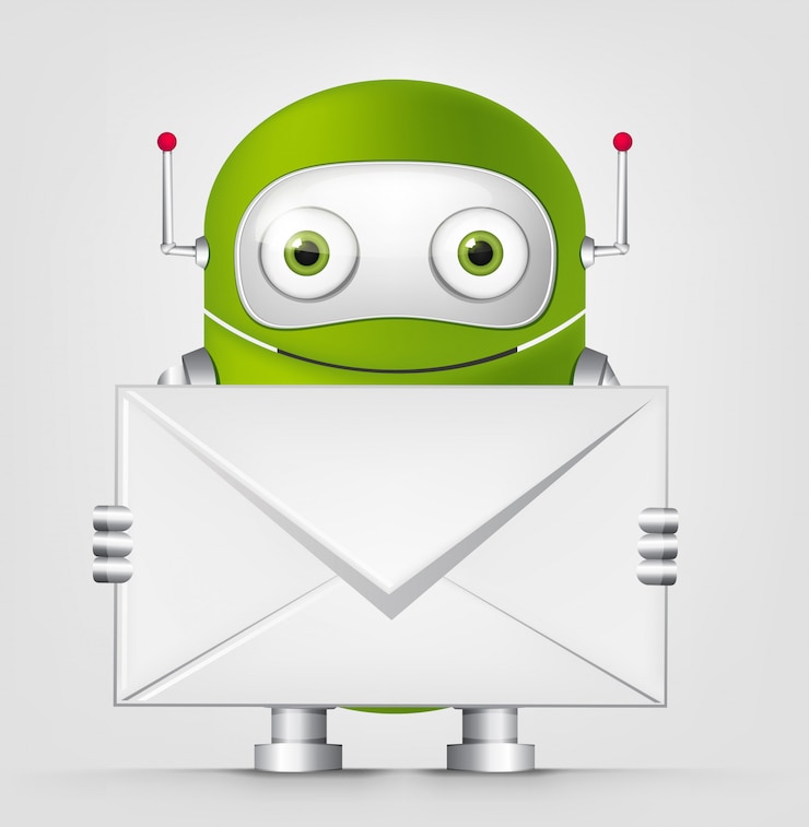Vector green robot