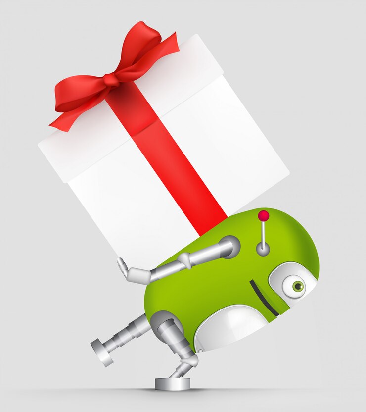Vector green robot