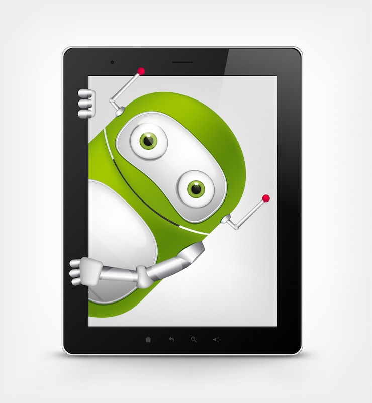 Vector green robot