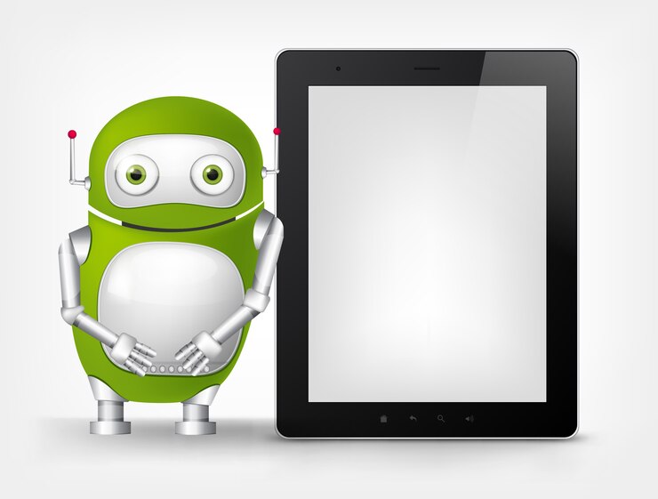 Vector green robot