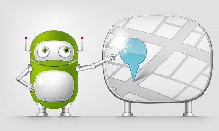 Vector green robot