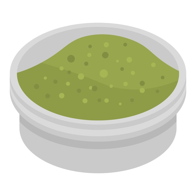 green sauce icon isometric of green sauce vector icon for web design isolated on white background